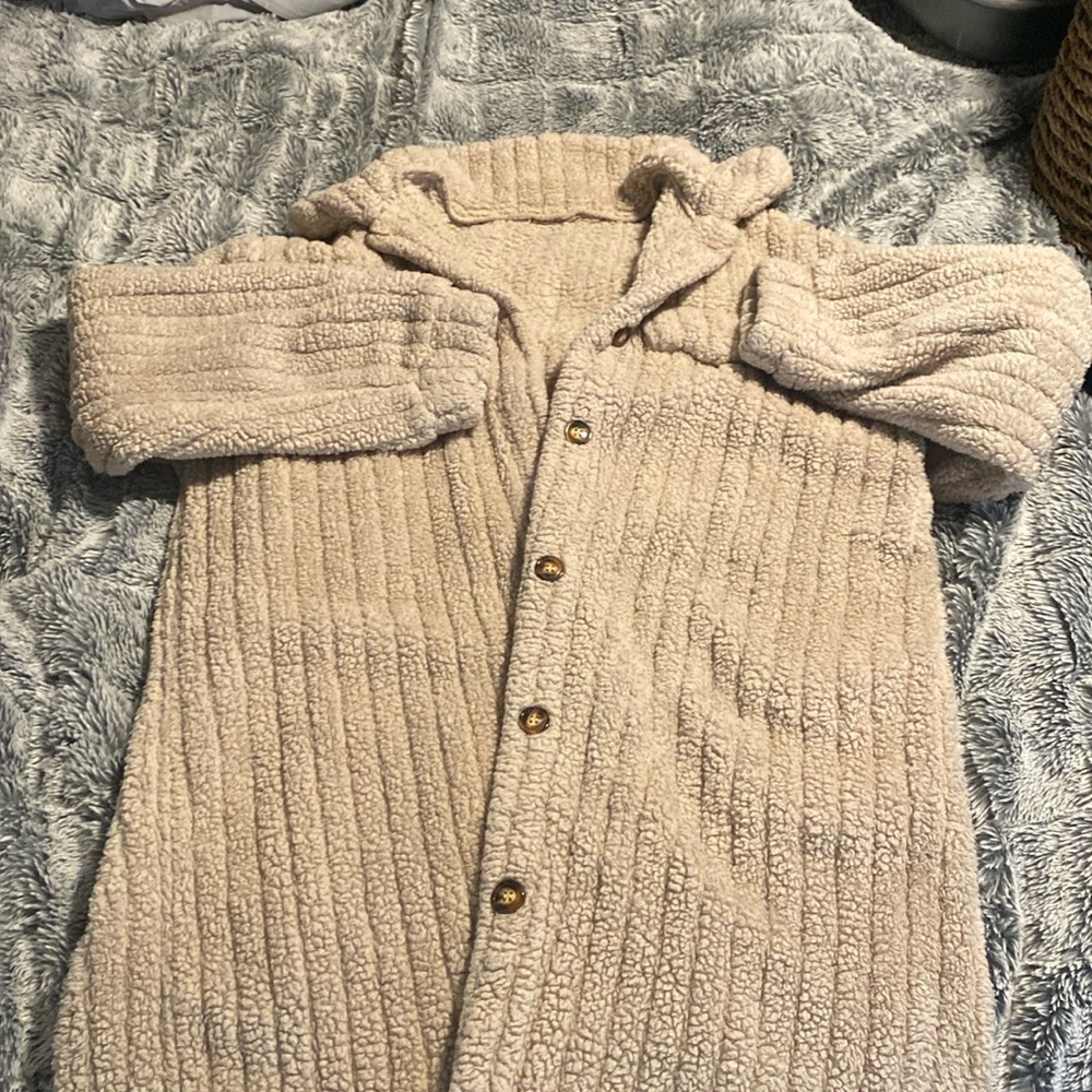 Boture trench sweater/shacket (pockets aren’t real)